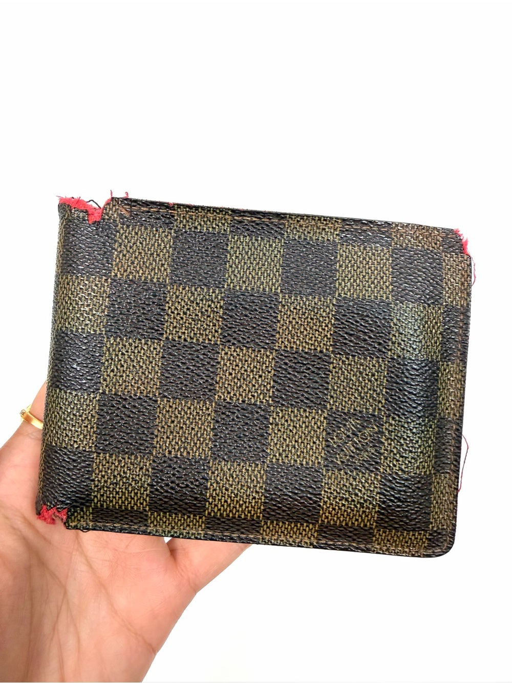 Authentic Louis Vuitton Damier Ebene Bifold Compact Wallet